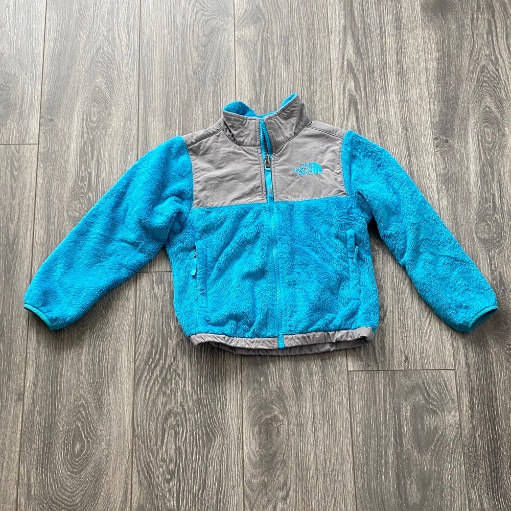 The North Face - Girls Electric Blue & Grey Fleece Jacket - Size XS (6)